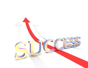 Career success arrow