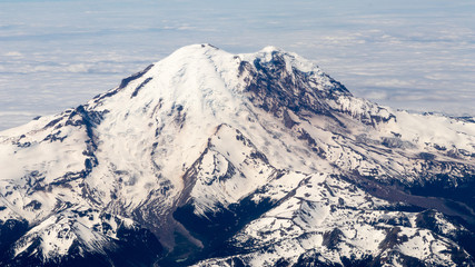 Fototapeta na wymiar Aerial view of Mt. Rainier