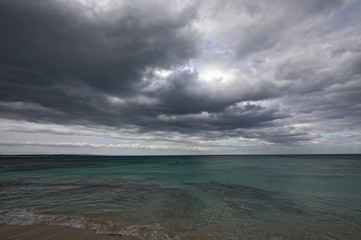 Fototapeta premium Dark, blue, threatening, cloudy and beautiful