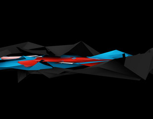 Naklejka premium Building architecture, polygonal structure
