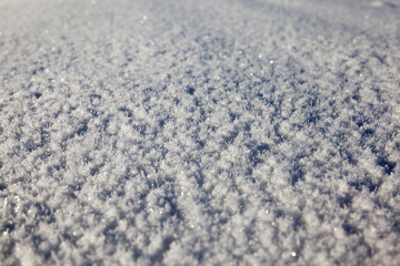 Snow drifts in winter