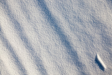 Snow drifts in winter