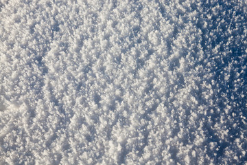 Snow drifts in winter