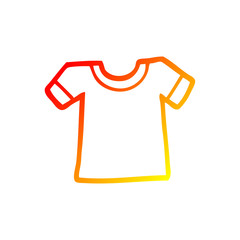 warm gradient line drawing cartoon tee shirt