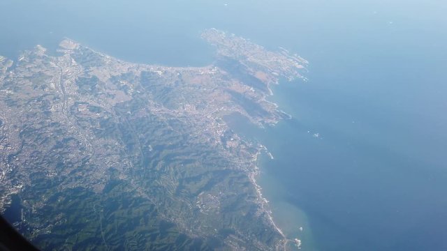 Aerial Japan View from Airplane