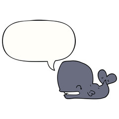 cartoon whale and speech bubble