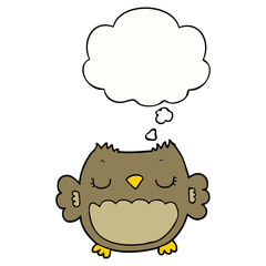 cute cartoon owl and thought bubble