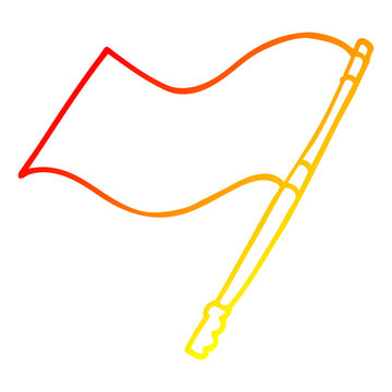 recommend clip art: warm gradient line drawing cartoon flag
