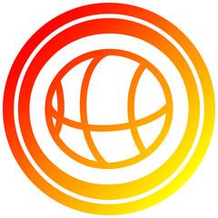basketball sports in hot gradient spectrum