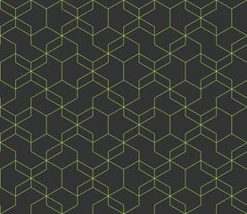 abstract dark blue background with yellow intersecting lines. simple geometric shapes. vector seamless pattern. repetitive background. textile paint. fabric swatch. wrapping paper. continuous print