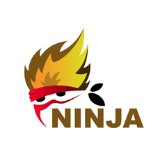 Assassin logo, mascot logo with ninja face