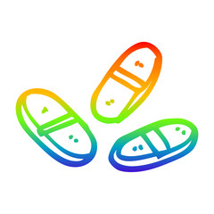 rainbow gradient line drawing cartoon tablets