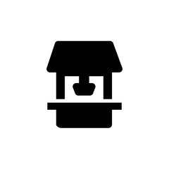 Water well icon. Nature farm symbol