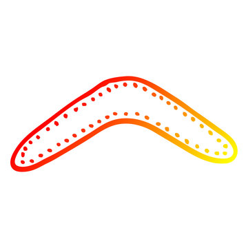 recommend clip art: warm gradient line drawing cartoon boomerang