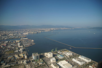 Fototapeta premium 福岡上空