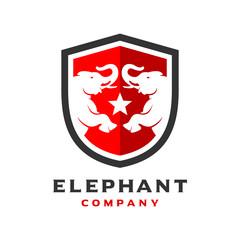 elephant logo design template