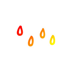 warm gradient line drawing cartoon rain