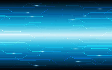 Abstract technology circuit board pattern on dark blue color background