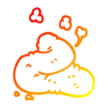 recommend clip art: warm gradient line drawing cartoon poop