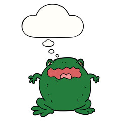 cartoon toad and thought bubble