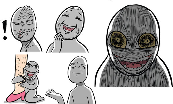 Crazy white man character random