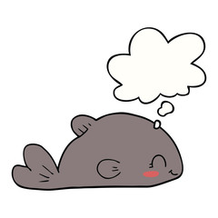 cartoon fish and thought bubble