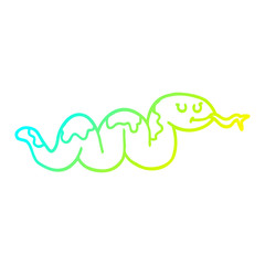 Obraz premium cold gradient line drawing cartoon snake