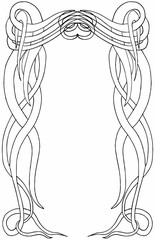 The frame of the curves of long elements in the modern style.