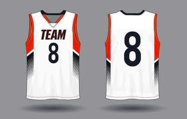 Basketball jersey, Tank top sport illustration.