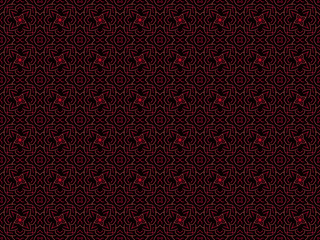 Seamless endless repeating multicolored bright ornament of different colors