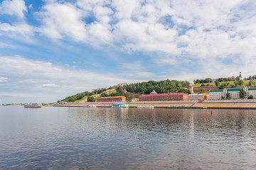 Fototapeta na wymiar View of the Nizhny Novgorod Kremlin from the river, Russia