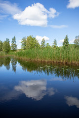 Fototapeta na wymiar lakeshore scenery, Finland