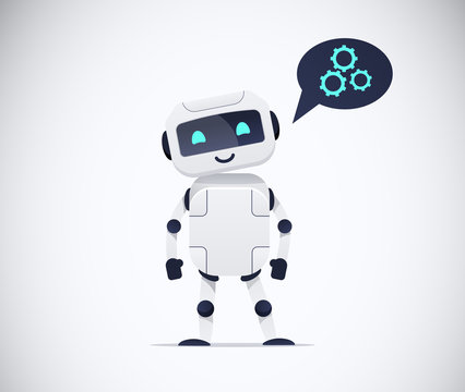 smiling standing  chatbot