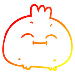 warm gradient line drawing cartoon happy root vegetable