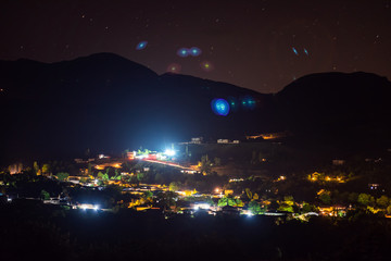 Lahij village at night time, Azerbaijan