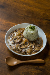 ロシア料理ストロガノフ Russian style stew (stroganoff)