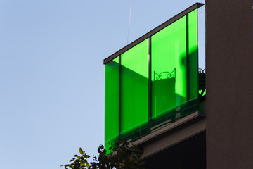 modern appartment building with balcony