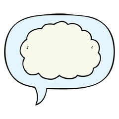 cartoon cloud and speech bubble