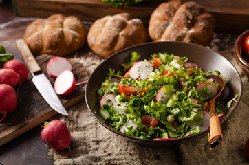 Fresh homemade garden salad