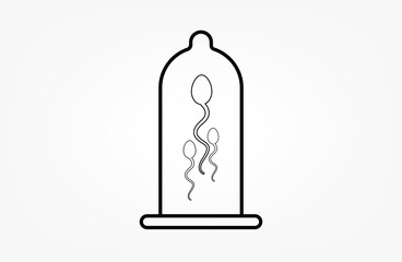 Abstract sperm icon, sperm icon and sperm vector that runs towards the egg. On a white background, competition concept