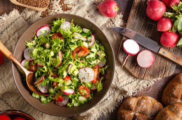 Fresh homemade garden salad