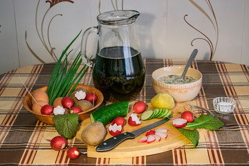 vegetables on the table