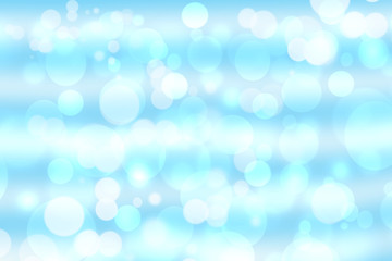 Abstract blurred fresh vivid spring summer light delicate pastel blue turquoise bokeh background texture with bright circular soft color lights. Card concept. Beautiful backdrop illustration.