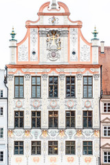 Fototapeta premium typical facades of german old houses in baviera
