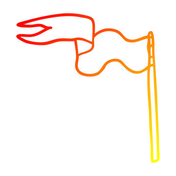 recommend clip art: warm gradient line drawing cartoon flag