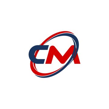 Initial letter CM logo design template element
