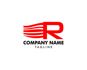 Initial Letter R Fast Design Logo