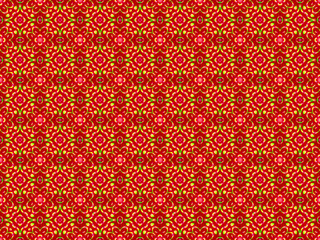 Seamless endless repeating multicolored bright ornament of different colors