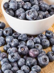 Blueberry berries on a table