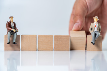 Building Blocks on table with white background
